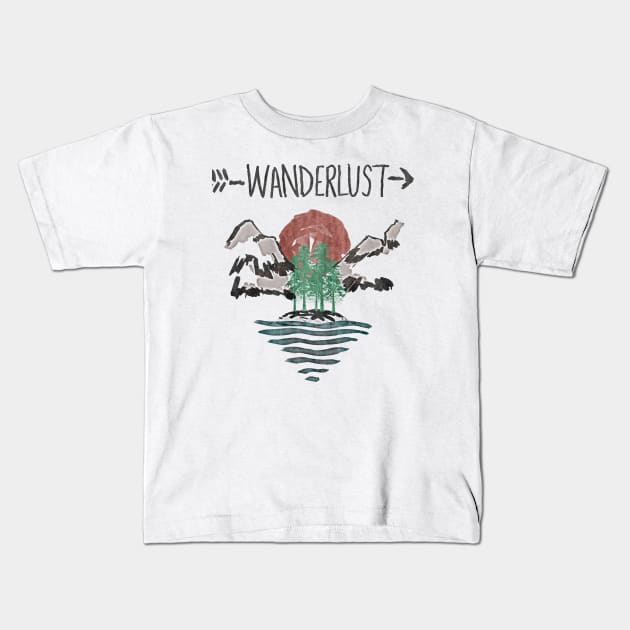 Wanderlust Kids T-Shirt by Samcole18